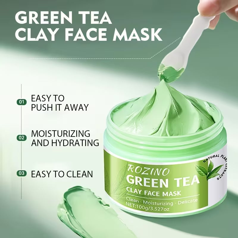 Rozino Green Tea Clay Face Mask (100g)